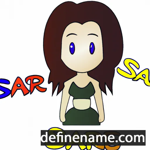 cartoon of the name Sarae