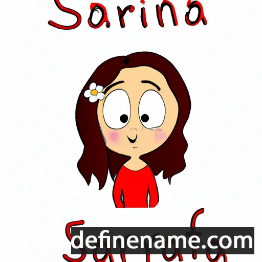 cartoon of the name Sarafina