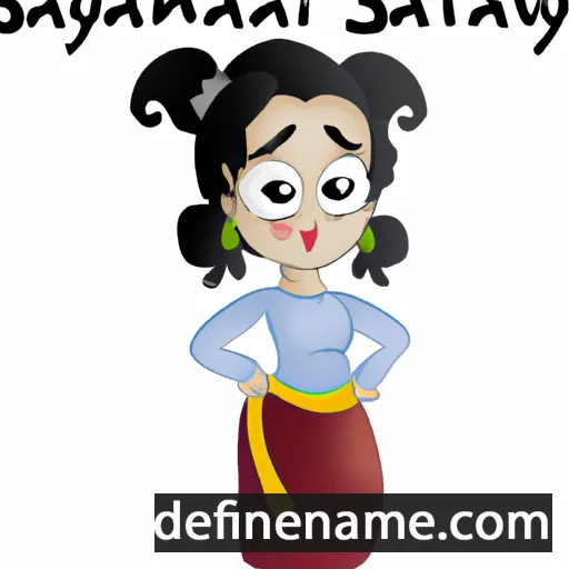 cartoon of the name Sarantuyaa