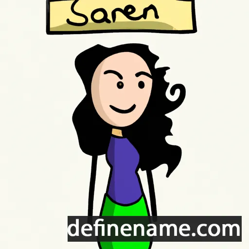 cartoon of the name Sareen