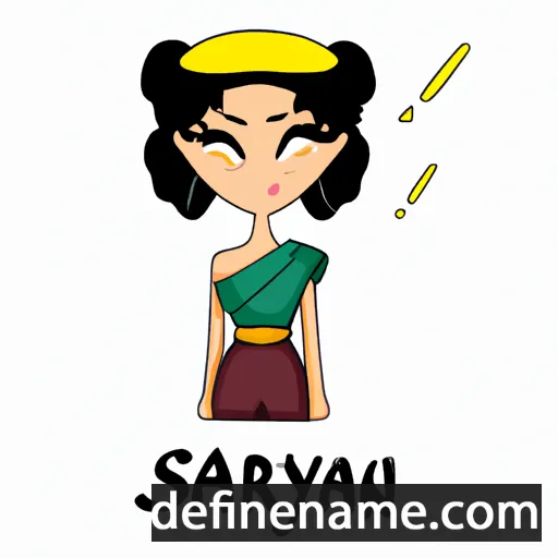 cartoon of the name Sarinya