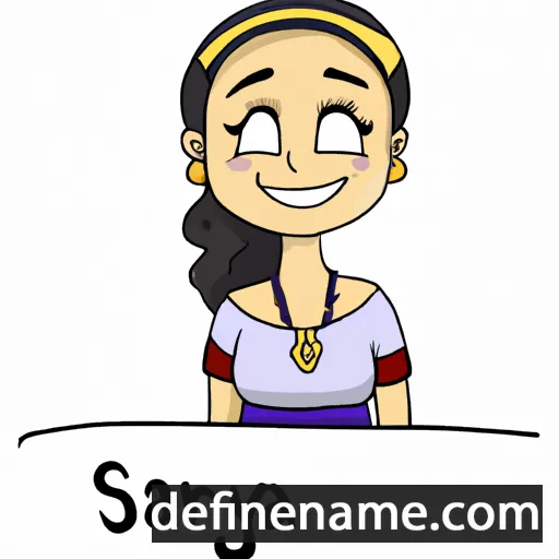 cartoon of the name Sariya