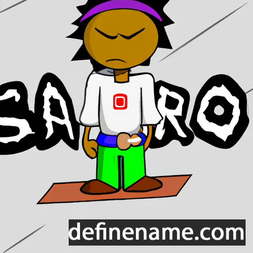 cartoon of the name Saro