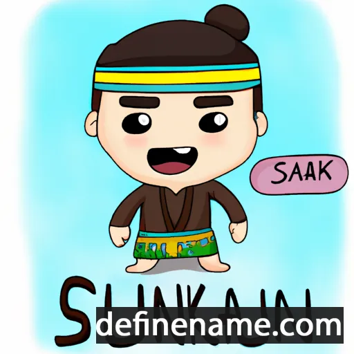 cartoon of the name Saruulsaikhan