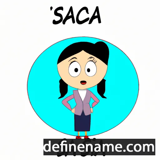 cartoon of the name Sascia