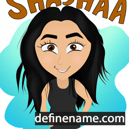 cartoon of the name Sashana