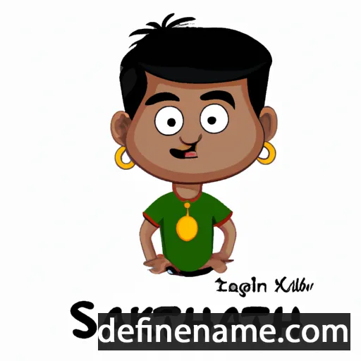 cartoon of the name Sathishkumar