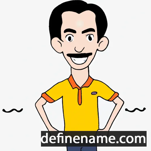 cartoon of the name Sathit