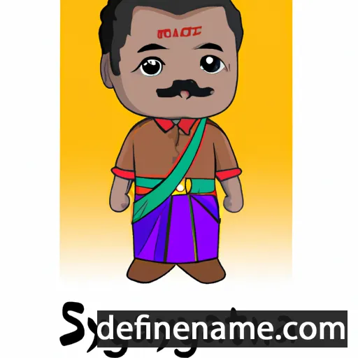 cartoon of the name Sathyanarayana