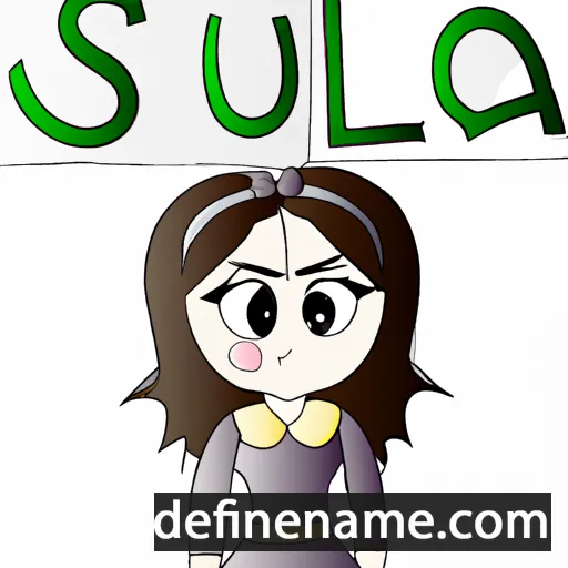 cartoon of the name Saulia