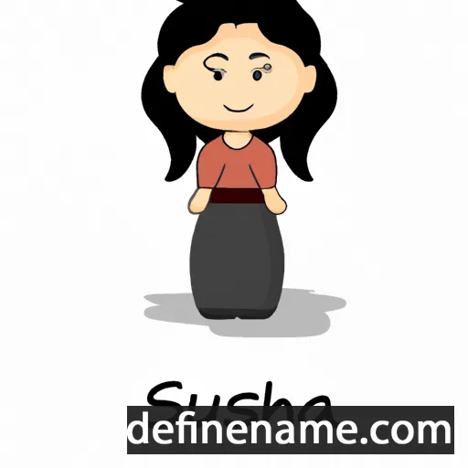 cartoon of the name Sausha