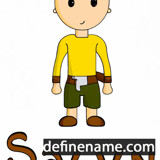 cartoon of the name Sauvan