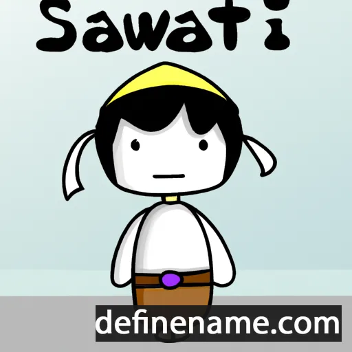 cartoon of the name Sawitri