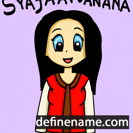 cartoon of the name Sayaana