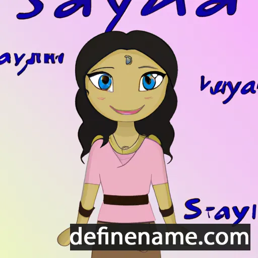 cartoon of the name Sayana