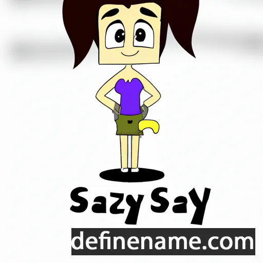 cartoon of the name Sazzy