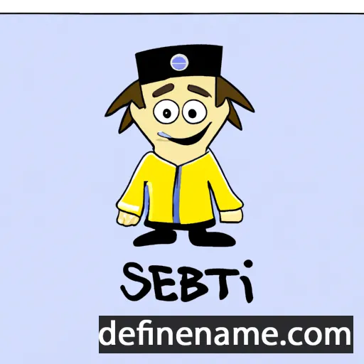 cartoon of the name Sebti