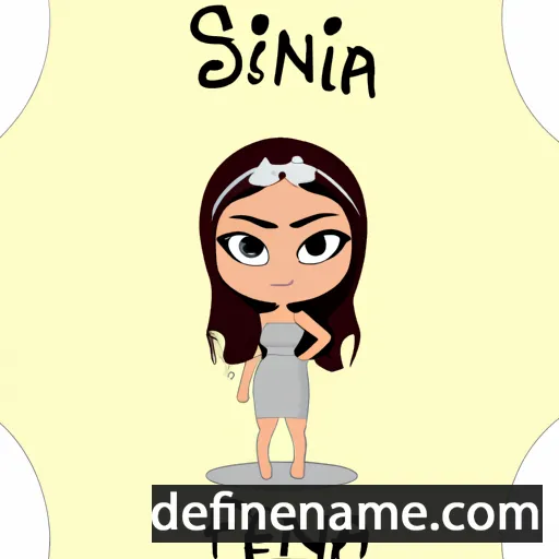 cartoon of the name Sefina