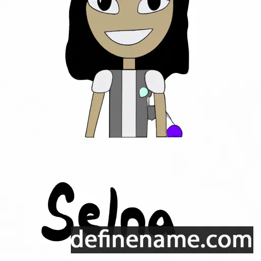 cartoon of the name Selnia