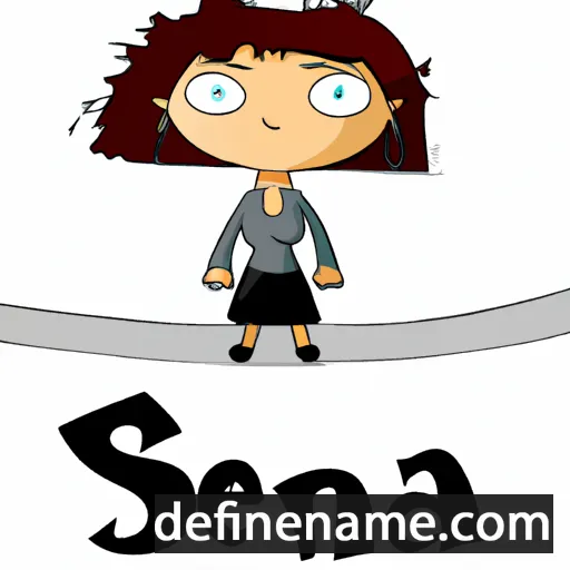 cartoon of the name Senia