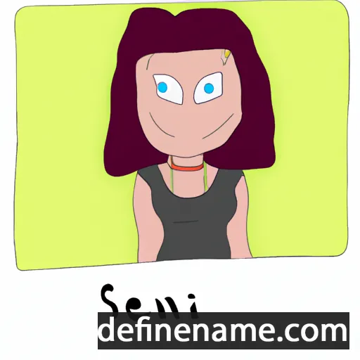 cartoon of the name Senie