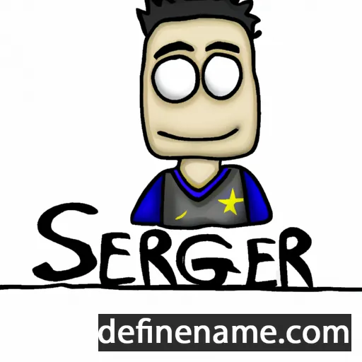 cartoon of the name Sèrgi