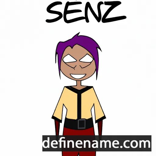 cartoon of the name Senza