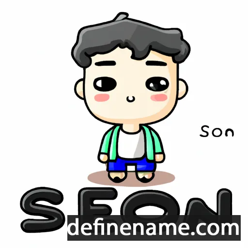 cartoon of the name Seon