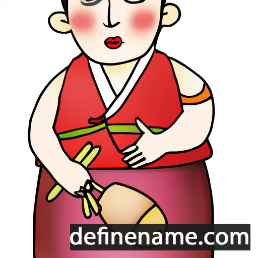 cartoon of the name Seong-ja