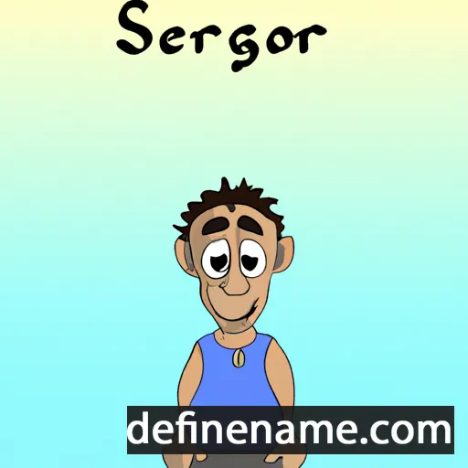 cartoon of the name Sergyo