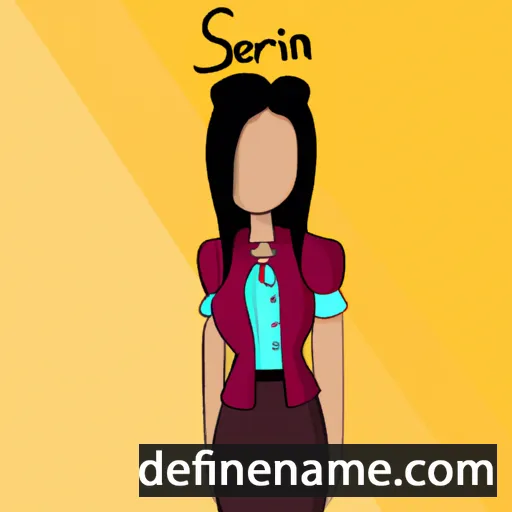 cartoon of the name Serina