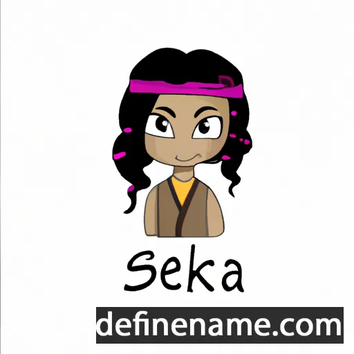 cartoon of the name Sesika