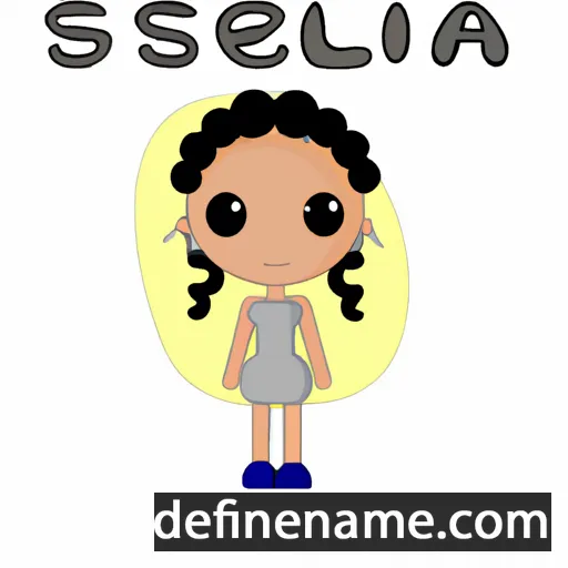 cartoon of the name Sesilia