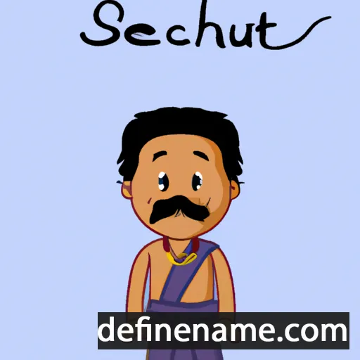 cartoon of the name Sethu