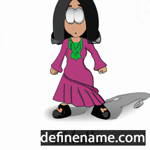 cartoon of the name Shahla