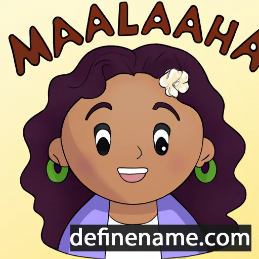 cartoon of the name Mahalia