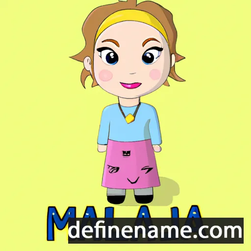 cartoon of the name Maija