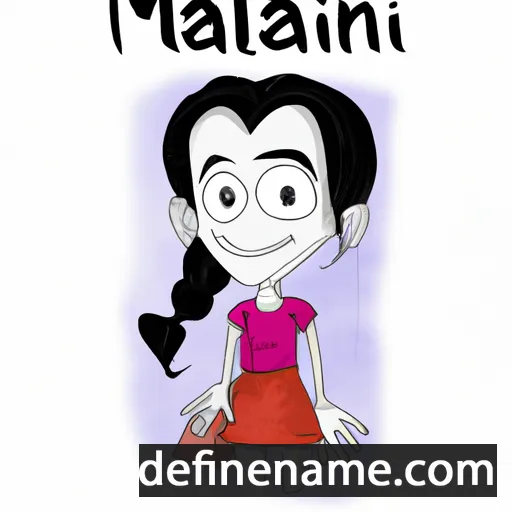 cartoon of the name Malini