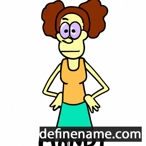 cartoon of the name Mandy