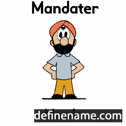 cartoon of the name Maninder