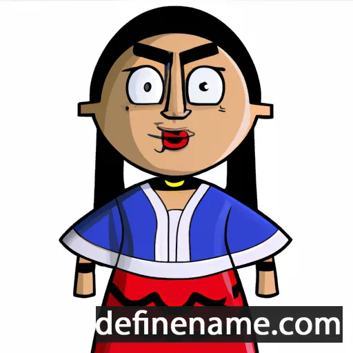 cartoon of the name María del Carmen