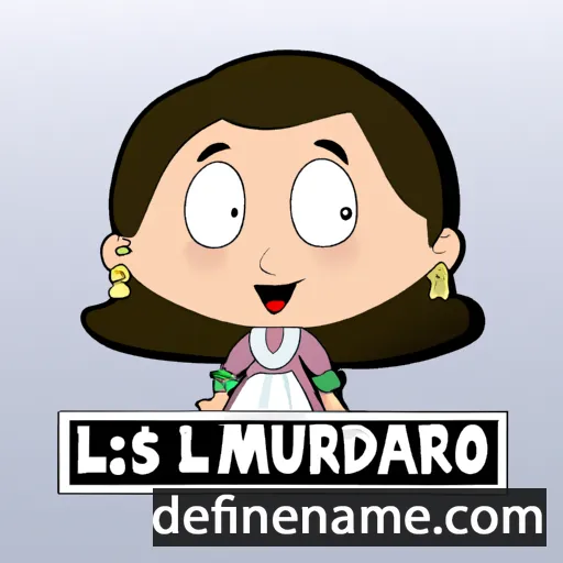 cartoon of the name María Lourdes