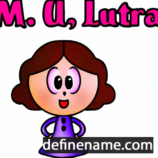 cartoon of the name María Luisa