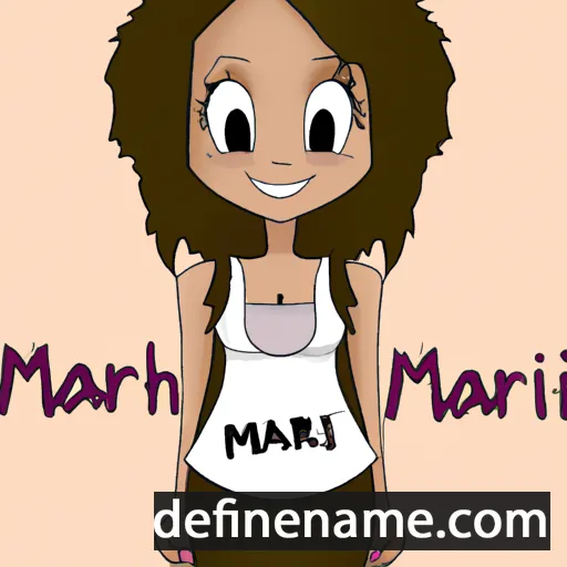 cartoon of the name Mariah