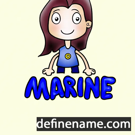 cartoon of the name Marine