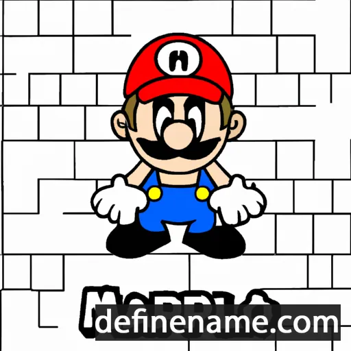 cartoon of the name Mario