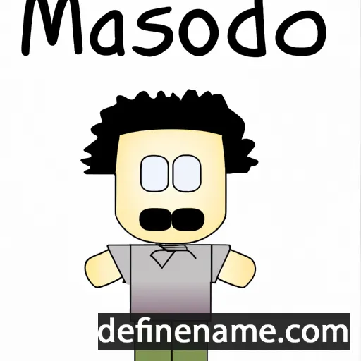 cartoon of the name Massoud