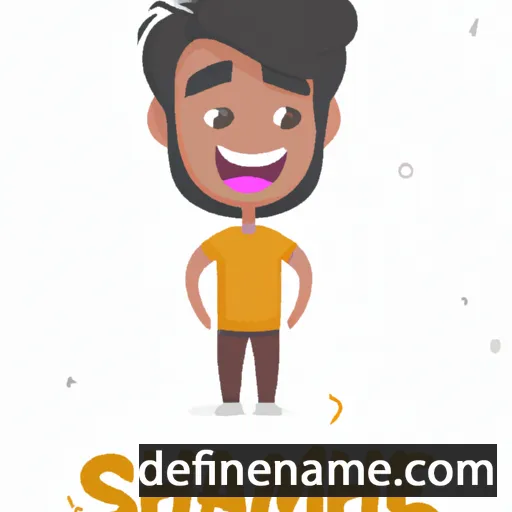 cartoon of the name Shameel