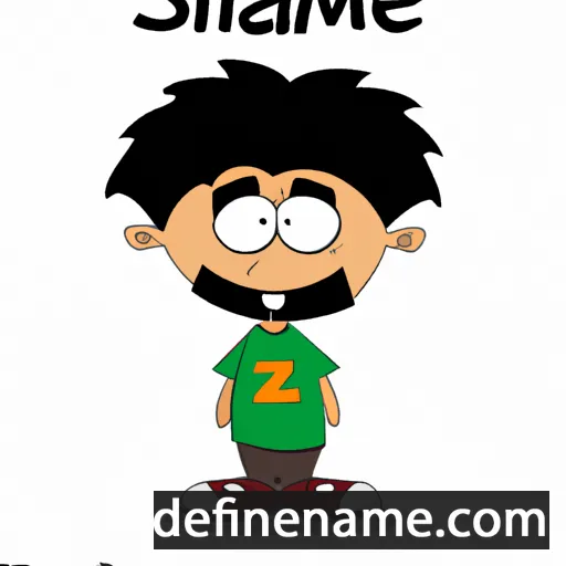 cartoon of the name Shamez