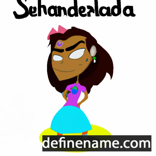 cartoon of the name Shandreka